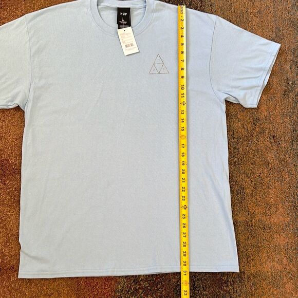 HUF Triple Triangle T-Shirt Sky Blue Size XL - Picture 4 of 6